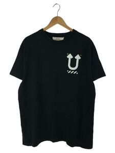 OFF-WHITE◆Tシャツ/M/コットン/BLK/無地//