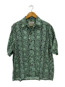 WACKO MARIA◆HAWAIIAN SHIRT S/S/TYPE-9/半袖シャツ/S/レーヨン/GRN/22SS-WMS-HI//