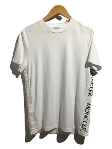 MONCLER◆MAGLIA T-SHIRT/サイドロゴ刺繍Tシャツ/L/コットン/WHT/F10918C72010//