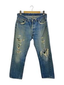 Levi’s◆501/66前期/ボタン裏6/スモールe/ボトム/-/デニム/IDG//