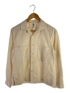 MHL.◆COTTON POPLIN SHIRTS/開襟/シャツジャケット/S/コットン/WHT/596-0150503