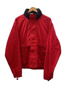 EDDIE BAUER◆80s/黒タグ後期/セーリングジャケット//L/コットン/RED