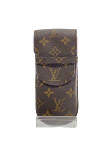 LOUIS VUITTON◆エテュイ・スティロ_モノグラム・キャンバス_BRW/レザー/BRW/メンズ/M62990