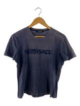 VERSACE◆Tシャツ/48/コットン/NVY/無地/481400_画像1