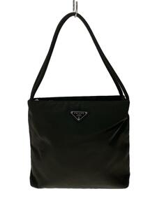 PRADA◆ハンドバッグ/ナイロン/BLK/無地/B6243