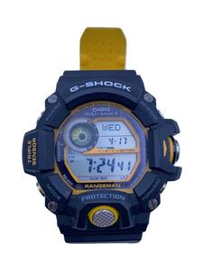 CASIO◆ソーラー腕時計_G-SHOCK/デジタル/ラバー/CLR/BLK/SS