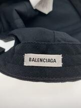 BALENCIAGA◆キャップ/-/コットン/BLK/無地/メンズ//_画像5