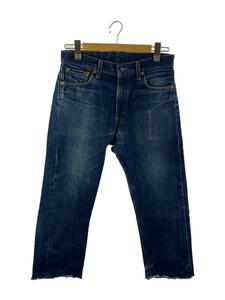 Levi’s◆505/31/コットン/BLU/無地/usa製/00s/裾カットオフ