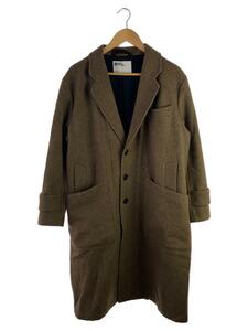 MHL.◆BASIC WOOL MELTON COAT/チェスターコート/S/ウール/BRW/596-0210503