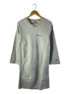 Champion◆REVERSE WEAVE/青単タグ/長袖ワンピース/M/コットン/GRY/CW-S012