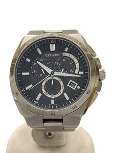 CITIZEN◆ソーラー腕時計/アナログ/-/BLK/SLV/E610-TO18505