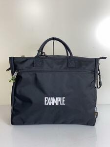 EXAMPLE◆トートバッグ/ナイロン/BLK/ex22ss-gd-0003