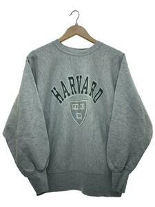 Champion◆90s/RW/USA製/袖目無し/HARVARD/スウェット/L/コットン/GRY/無地