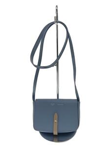 CELINE◆ショルダーバッグ/レザー/BLU/無地/ストラップクラッチ2way