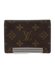 LOUIS VUITTON◆ポルト・2カルト・ヴェルティカル_モノグラム・キャンバス_BRW/レザー/BRW/総柄/メンズ