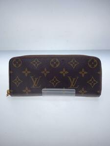 LOUIS VUITTON◆ポルト・フォイユ・クレマンス_モノグラム・キャンバス_BRW_フューシャ/PVC/BRW/レディース