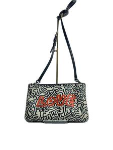 COACH◆×Keith Haring/キースヘリングショルダーバッグ/BLK/総柄/F11773