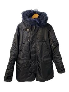 ALPHA INDUSTRIES◆N-3B/フライトジャケット/M/ナイロン/BLK/20094-701