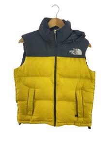 THE NORTH FACE◆NUPTSE VEST_ヌプシベスト/S/ナイロン/YLW