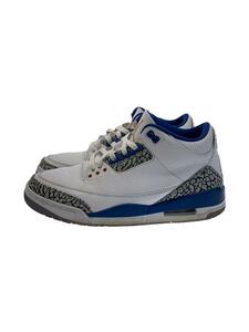 NIKE◆AIR JORDAN 3 RETRO_エアジョーダン 3 レトロ/27.5cm/ホワイト/ブルー/CT8532