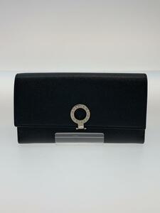 BVLGARI◆長財布/レザー/BLK/メンズ