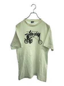 STUSSY◆Tシャツ/M/コットン/WHT/プリント