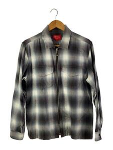 Supreme◆22AW/Flannel Zip Up Shirt/長袖シャツ/S/コットン/GRY/チェック//