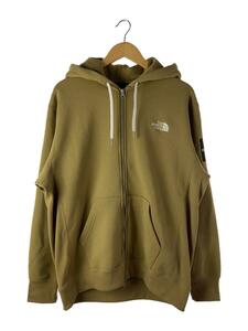 THE NORTH FACE◆SQUARE LOGO FULL ZIP_スクエアロゴフルジップ/XL/ポリエステル/KHK/無地