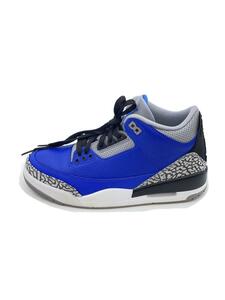 NIKE◆AIR JORDAN 3 RETRO_エアジョーダン 3 レトロ/25.5cm/BLU//