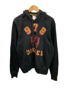 DIESEL◆パーカー/L/コットン/BLK/S-GINN-HOOD-E5