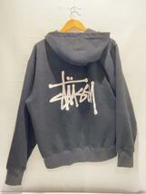 STUSSY◆ジップパーカー/L/コットン/BLK/プリント/1974649_画像2