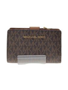 MICHAEL KORS◆2つ折り財布/レザー/BRW/総柄/レディース/35F8GTVF2B