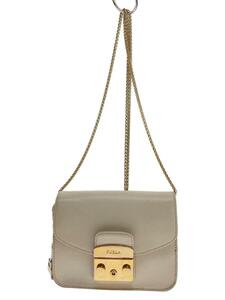 FURLA◆ショルダーバッグ/レザー/GRY/G6400