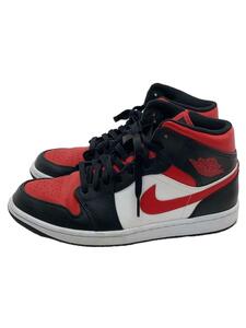 NIKE◆AIR JORDAN 1 MID_エアジョーダン 1 ミッド/26.5cm/RED