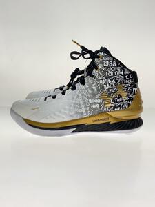 UNDER ARMOUR◆CURRY 1 Back to Back MVP/ハイカットスニーカー/26cm/WHT/3026280-001