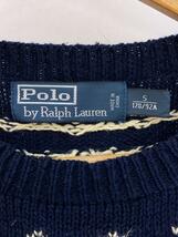 POLO RALPH LAUREN◆ニットセーター/0186058ABC/ノルディック柄/ネイビー/S_画像3