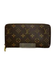 LOUIS VUITTON◆2)ジッピー・ウォレット_モノグラム・キャンバス_BRW_フューシャ/PVC/BRW/レディース