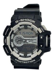 CASIO◆クォーツ腕時計・G-SHOCK/デジアナ/ラバー/WHT/BLK/SS