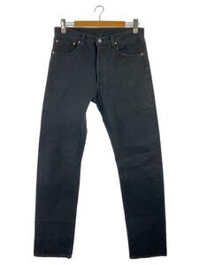 Levi’s◆501/USA製/後染め/ストレートパンツ/33/コットン/BLK