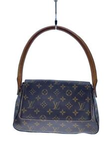 LOUIS VUITTON◆ミニ・ルーピング_モノグラム・キャンバス_BRW/PVC/BRW