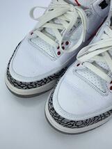 NIKE◆AIR JORDAN 3 RETRO/エアジョーダンレトロ/ホワイト/136064-116/26cm/WHT/PVC_画像9