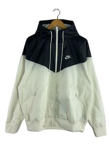 NIKE◆NSW HE WR/ウーブン/ウィンドジャケット/ジャケット/L/ポリエステル/WHT/DA0002-134