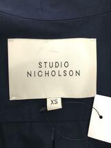 STUDIO NICHOLSON◆半袖シャツ/XS/コットン/NVY/無地/SHORT SLEEVE CAMP COLLAR SHIRT_画像3