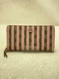 GUCCI◆長財布/レザー/PNK/レディース/701488・496334/ジップアラウンドウォレット/ダブル