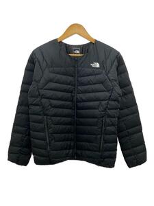 THE NORTH FACE◆THUNDER ROUNDNECK JACKET_サンダーラウンドネックジャケット/S/ナイロン/BLK/無地