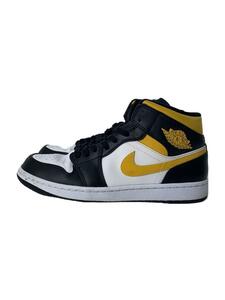 NIKE◆AIR JORDAN 1 MID/ハイカットスニーカー/27.5cm/YLW/レザー/554724-177