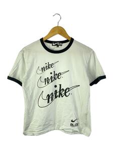 BLACK COMME des GARCONS◆Tシャツ/L/コットン/WHT/1F-T106