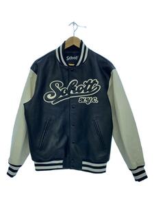 Schott◆FULL LEATHER STADIUM JACKET/スタジャン/M/羊革/3121032