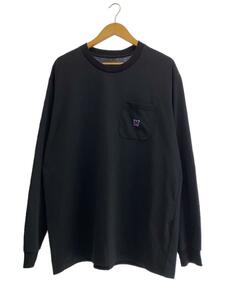 Needles◆長袖Tシャツ/L/S Crew Neck Tee Poly Jersey/L/コットン/BLK/MR317