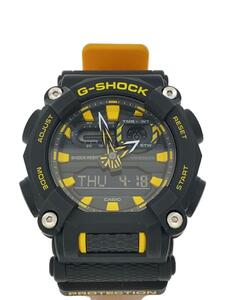 CASIO◆クォーツ腕時計_G-SHOCK/デジアナ/ラバー/BLK/YLW/GA-900A-1A9JF